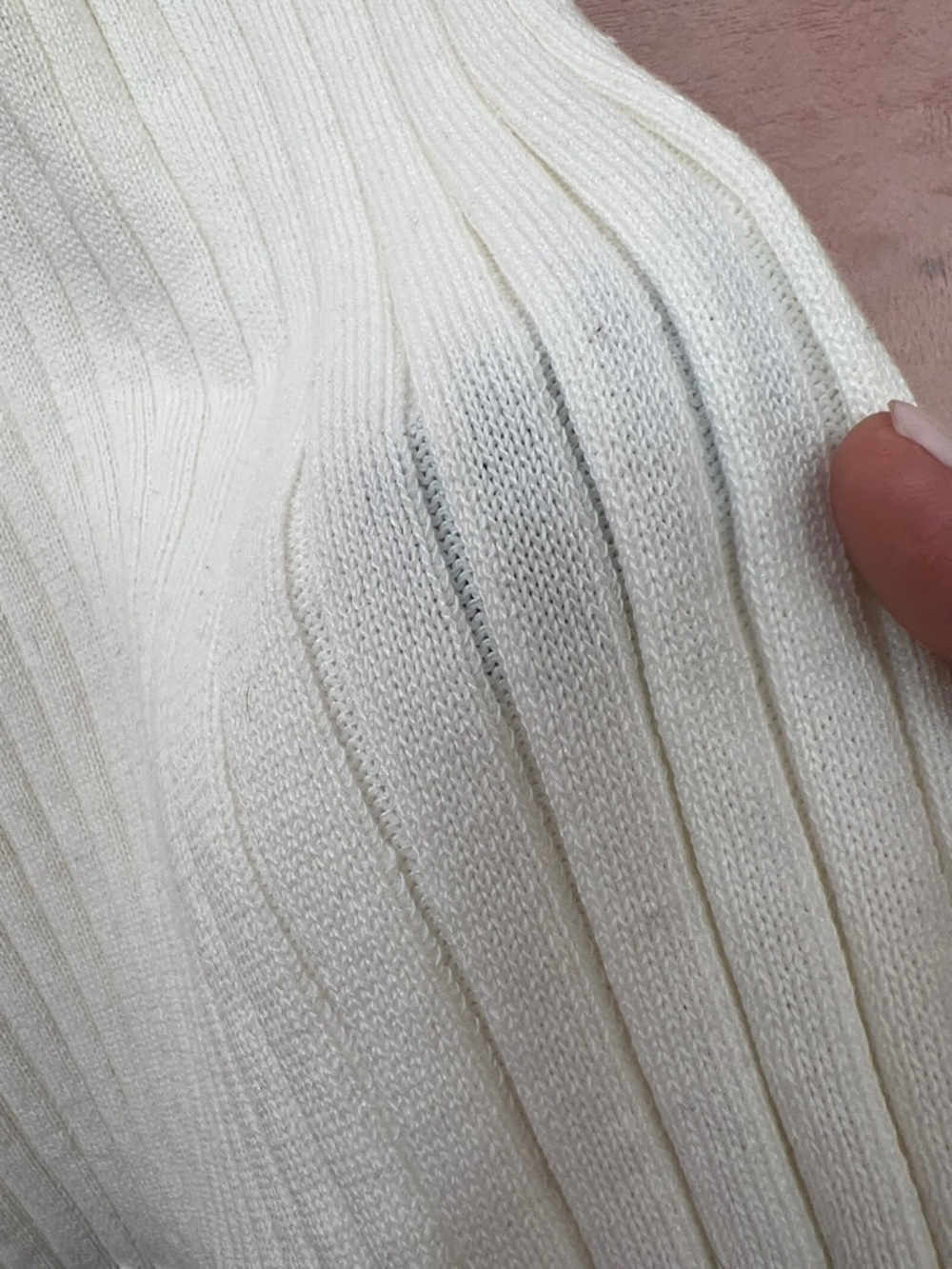 Pearl-Trim Ribbed Crop Top - Picture 3 of 4